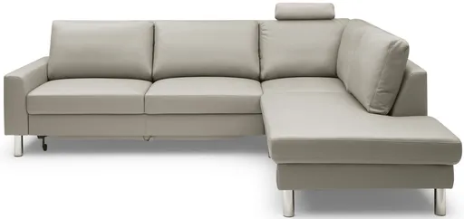 Ecksofa COOL - 2,5-Sitzer, Ecke rechts inkl, Schlaffunktion, Stoff, Hellgrau