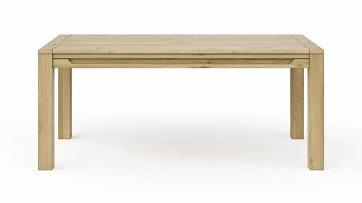 Esstisch Amora - ausziehbar, LB ca. 180x90 cm, Wildeiche massiv bianco