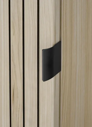 Garderobenschrank - B ca. 55 cm, Riva Eiche Nachbildung, Spiegel