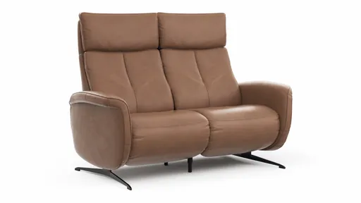 Sofa Sitz.Konzept Sofa - 2,5-Sitzer inkl. Relaxfunktion (motorisch) und Kopfteilverstellung, Leder, Cognac