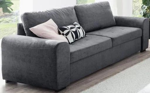 Sofa - 3-Sitzer, Stoff, Dunkelgrau