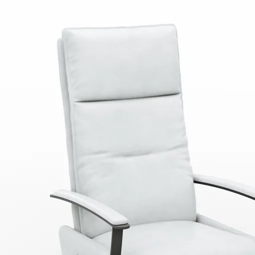 TV-Sessel Lima - Größe M, Relaxfunktion motorisch, Leder, Eisblau