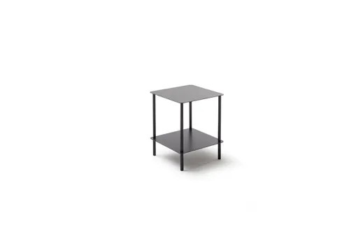 Beistelltisch Dagny - BHT ca. 40x48x40 cm, Quadratisch, Metall, Schwarz