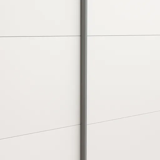 Schwebetürenschrank Viana - B ca. 271 cm, Lack, Weiß