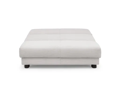 Schlafsofa EASY Optik A - 2-Sitzer ohne Armlehne, 140 cm inkl. Schlaffunktion, Cord, Hellgrau