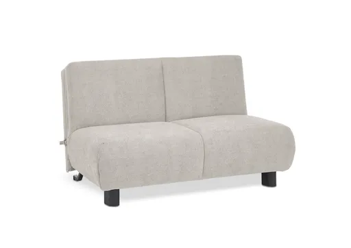 Faltsofa EBBY - 2-Sitzer ohne Armlehne, 140 cm inkl. Schlaffunktion/Relaxfunktion, Stoff, Creme