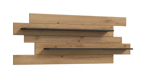 Wandboard - B ca. 184 cm, Artisan Eiche Nachbildung, Basalt grau