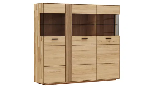 Highboard Estana - Eiche massiv, legno