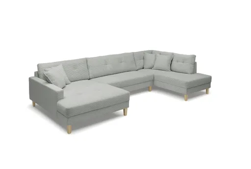 Wohnlandschaft - Longchair links, 2-Sitzer, Ecke rechts, Stoff, Mint