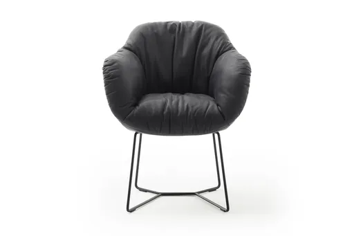 Dinnerchair Sevano - Leder, Anthrazit