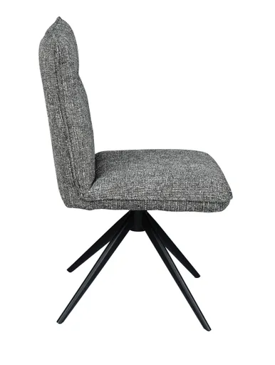 Stuhl MARCIA - drehbar, Stoff, Grau