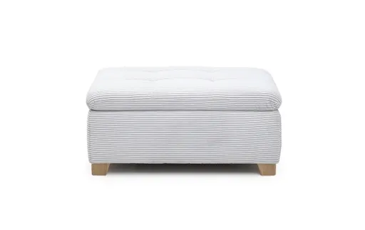 Hocker JAMILA - Stoff, Taupe