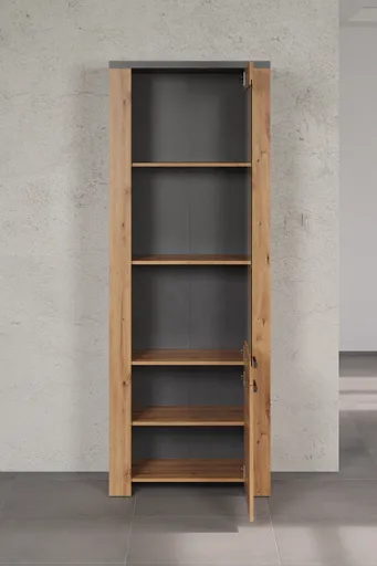 Vitrine - Eiche Dekor, Graphit