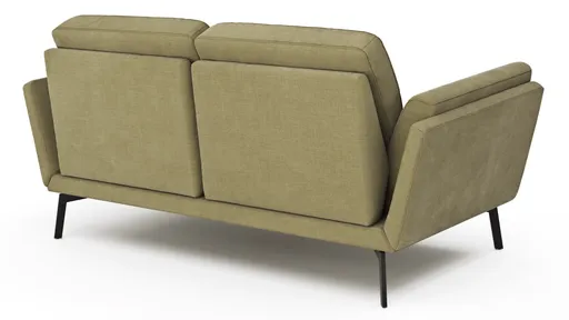 Sofa Tova - 2-Sitzer inkl. Rücken- und Armlehnfunktion, Stoff, Oliv