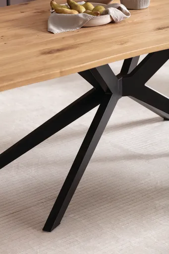 Esstisch Nayara - LB ca. 220x100 cm, Münsterland-Eiche massiv, geölt