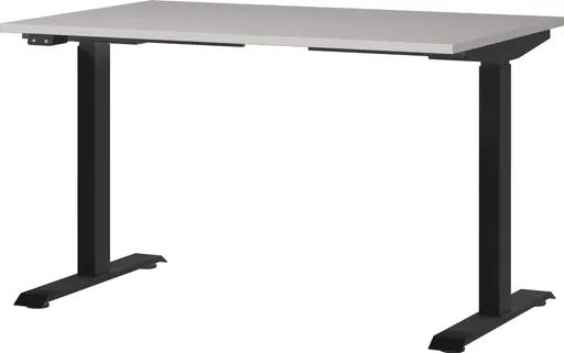 Schreibtisch GELI - höhenverstellbar, LB ca. 120x80 cm, Kaschmir, Schwarz