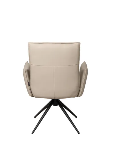 Armlehnstuhl MARCELLA - drehbar, Leder, Latte