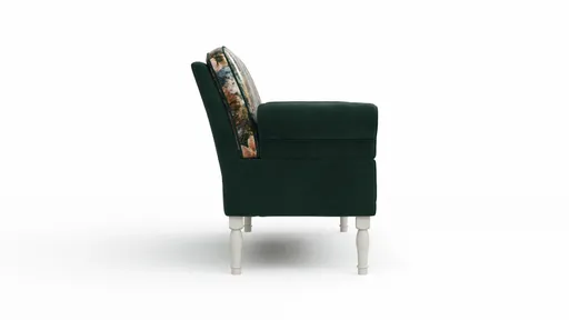 Sofa Washington - 3-Sitzer inkl. Armlehne verstellbar, Rücken geschwungen, Stoff, Mehrfarbig