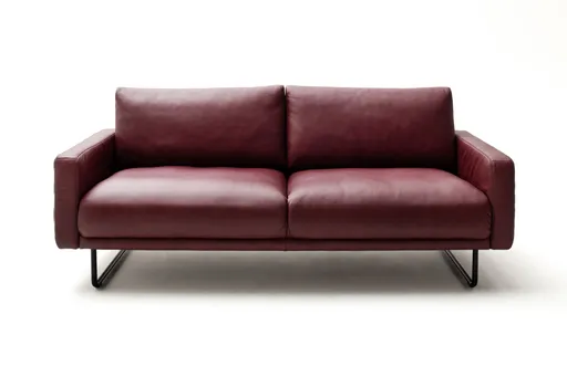Sofa - 2,5 Sitzer, Leder, Rot