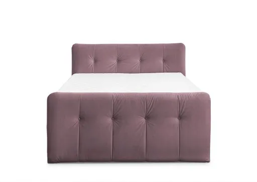 Boxspringbett HOLLIE- Liegefläche ca. 180x200 cm, Stoff, Brombeere, TFK H3/TFK H3