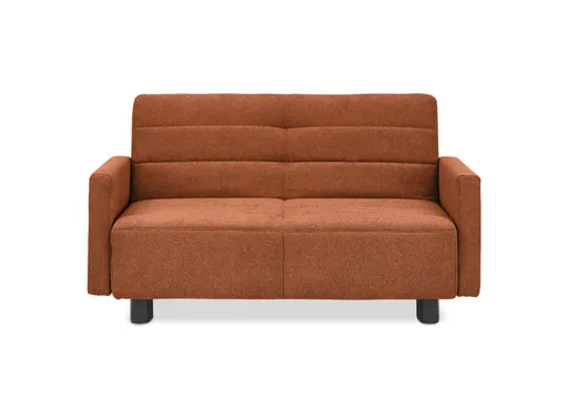 Faltsofa Easy - 2-Sitzer, ca. 140 cm inkl. Schlaffunktion/Armlehne verstellbar, Stoff, Rot