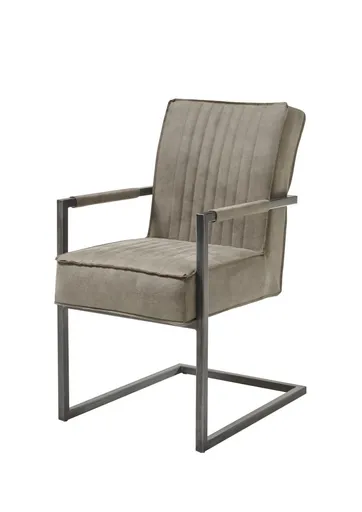 Armlehnenstuhl - Microfaser, Taupe