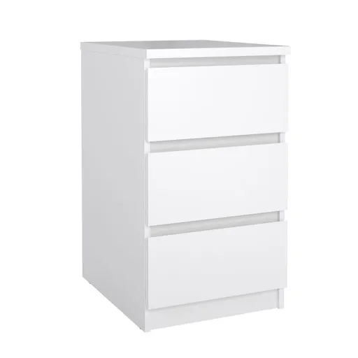 Nachtkonsole- B ca. 41 cm, Weiß, Hochglanz