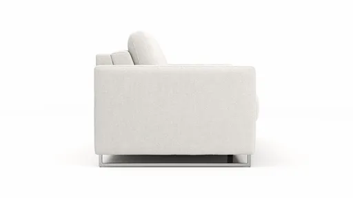 Sofa Nuoro - 2,5-Sitzer inkl. Schlaffunktion, Armlehne mit Kufe, Stoff, Natur