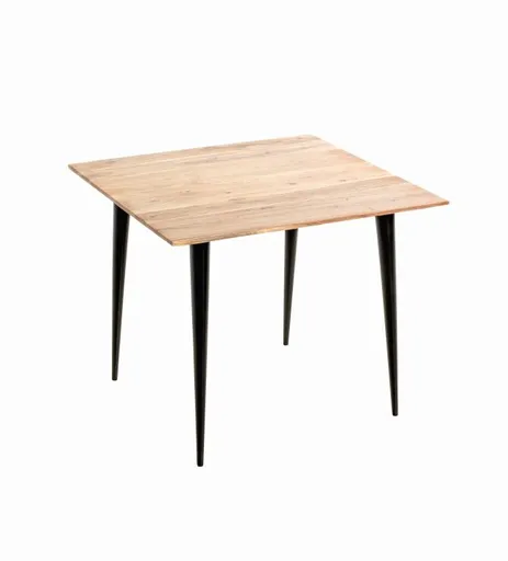 Beistelltisch - B/H/T ca. 55x46x55 cm, Akazie natur, Schwarz