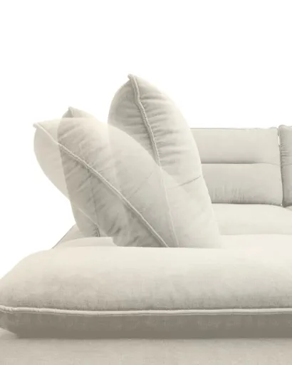 Ecksofa PAYTON - 2-Sitzer, Ecke rechts inkl. Rückenneigung, Armteilverstellung, Stoff, Kupfer