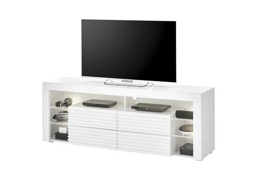 TV-Lowboard - mit Beleuchtung, B ca. 179 cm, Weiß