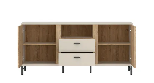 TV-Board - B ca. 150 cm, Kaschmir, Cremona Eiche Nachbildung