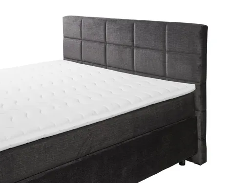Boxspringbett- Liegefläche ca. 180x200 cm, Stoff, Schwarz