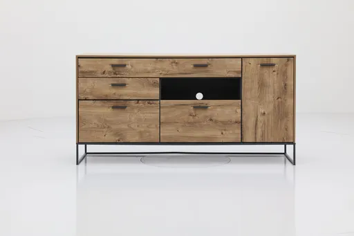 Sideboard - Eiche, Metallgestell