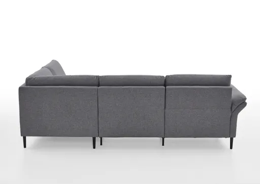 Ecksofa - 3-Sitzer mit Ecke rechts, Stoff, Grau