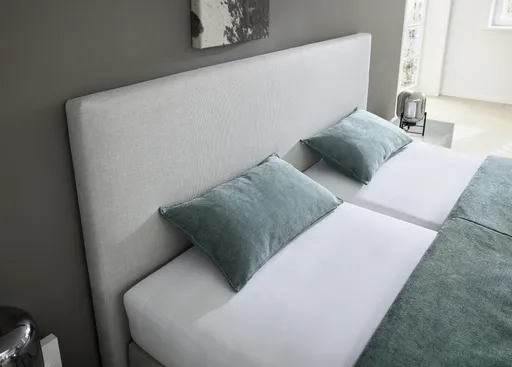 Boxspringbett - Liegefläche ca. 180x200cm, Stoff, Grau