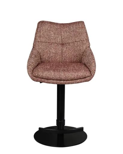 Barhocker MATTEA - drehbar, höhenverstellbar, Stoff, Bordeaux