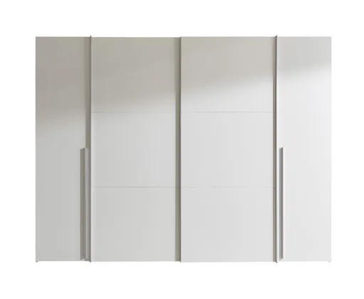 Schwebe-/Drehtürenschrank- B ca. 267 cm, Weiß