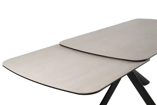 Esstisch MAXIE - ausziehbar, LB ca. 190x98 cm, Glaskeramik, Travertin farbig