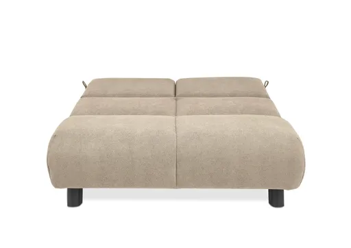 Faltsofa EBBY - 2-Sitzer ohne Armlehne, 140 cm inkl. Schlaffunktion, Stoff, Tauupe