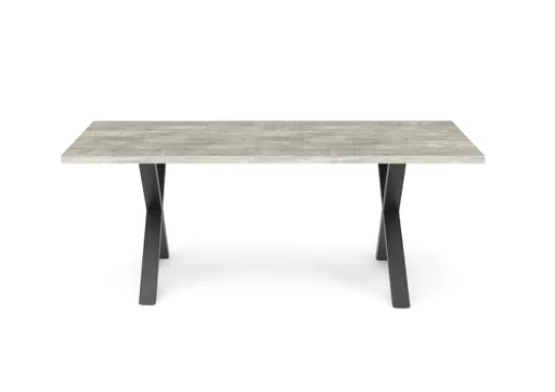 Esstisch - LB ca. 200x100 cm, Betonoptik, Schwarz