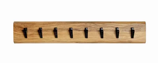 Wandgarderobe - B ca. 90 cm, Akazie, Schwarz