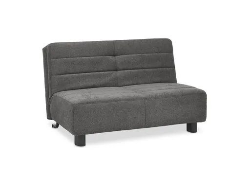  Faltsofa Easy - 2-Sitzer ohne Armlehne, ca. 140 cm inkl. Schlaffunktion, Stoff,  Dunkelgrau