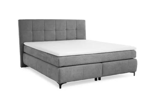 Boxspringbett- Ligefläche ca. 180x200 cm, Stoff, Dunkelgrau