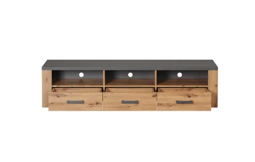 TV-Lowboard - Eiche Dekor, Graphit