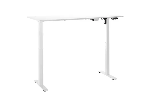 Schreibtisch - höhenverstellbar, LB ca. 137x68 cm, Weiß