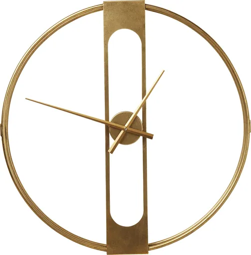 Wanduhr- D ca. 60 cm, Rund, Stahl, Pulverbeschichtet, Goldfarben
