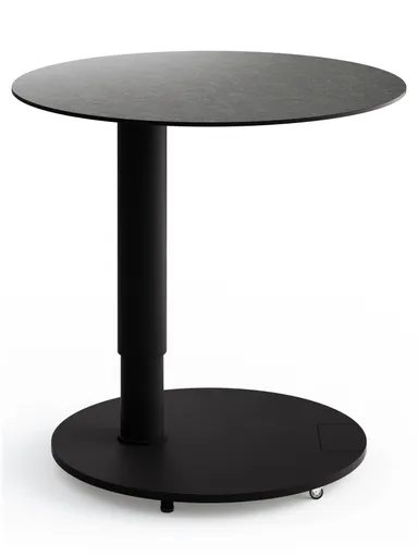 Beistelltisch Camas - LBH ca. 50x50x48 cm, Keramik schwarz