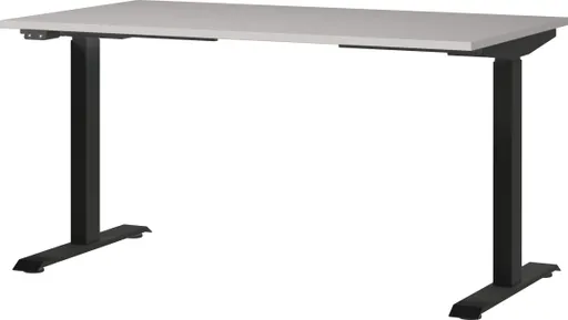 Schreibtisch GELI - höhenverstellbar, LB ca. 140x80 cm, Kaschmir, Schwarz