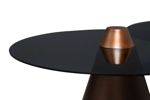 Couchtisch - 2er Set, Grau, Kupferfarben